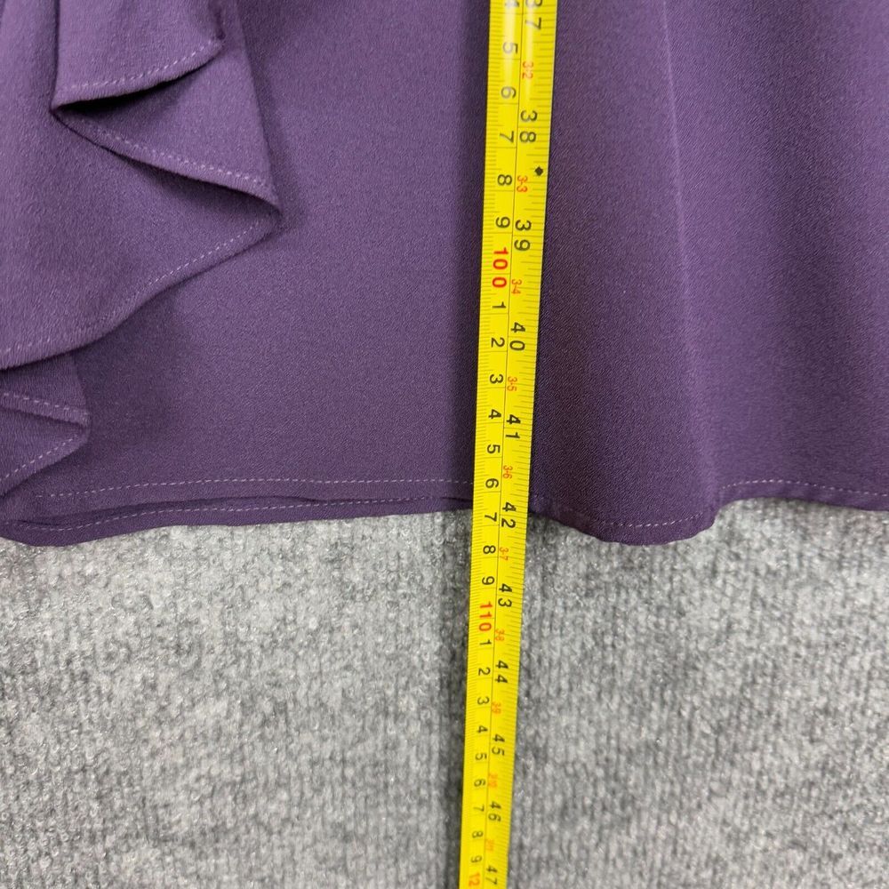 ModCloth Dress Womens 3XL Purple Sleeveless V-Neck Ruffle Trim Lined Plus Party - Picture 8 of 13